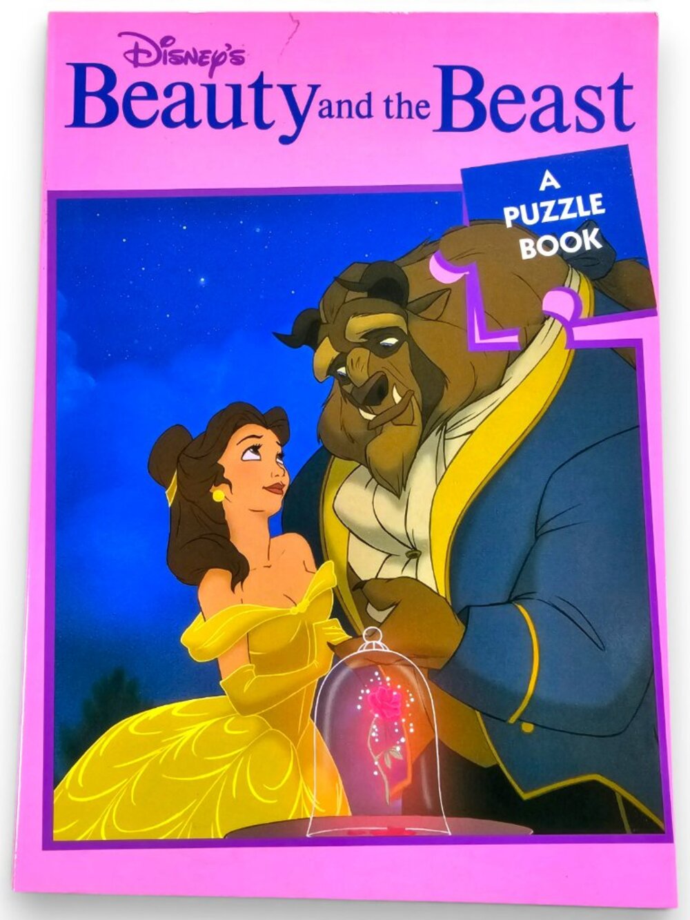 Disney Beauty and the Beast Puzzle Book with 4 Puzzles Unused Vintage 1993